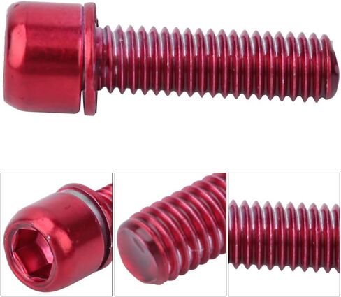 Ejoyous Bike Stem Bolt, M5x18mm Stem Screw Tapered Head Bolt with Spacer Washers for Bike Steering Handlebar Parts in Saudi Arabia
