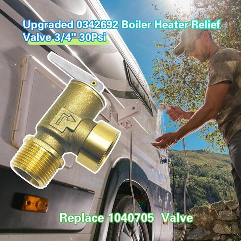 Upgraded 0342692 Boiler Heater Relief Valve 3/4" 30Psi M335M2-030 Fit for Boiler/water heater/heater and pool heater ，Replace 1040705 in Kuwait