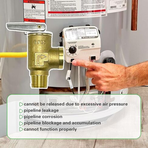 Upgraded 0342692 Boiler Heater Relief Valve 3/4" 30Psi M335M2-030 Fit for Boiler/water heater/heater and pool heater ，Replace 1040705 in Kuwait