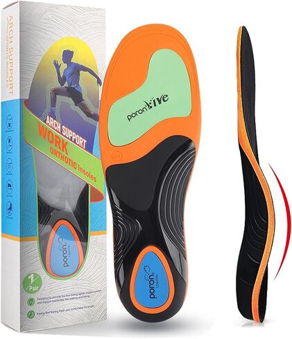 Work Boot Insoles for Standing All Day, High Arch Support Orthotic Shoe Inserts Relief Plantar Fasciitis, Flat Feet,Achilles Tendonitis- Soft Comfortable Anti Fatigue Cloudsole Insoles for Men Women-L in Saudi Arabia