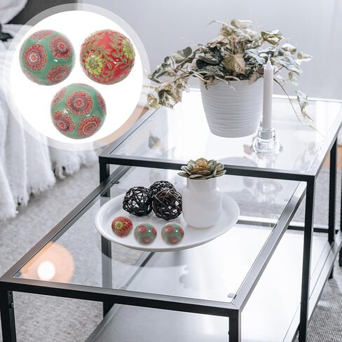 Sosoport 3 قطع من كرات السيراميك والأجرام السماوية الخزفية كرات زخرفية من السيراميك كرات عائمة للطاولة كرات مركزية لوعاء سلة المزهرية in Kuwait