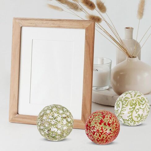 Sosoport 3 قطع من كرات السيراميك والأجرام السماوية الخزفية كرات زخرفية من السيراميك كرات عائمة للطاولة كرات مركزية لوعاء سلة المزهرية in Kuwait