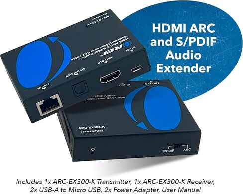 OREI Audio Over Cat6 Extender 990ft Coxial 5.1, PoC, Two-Way IR, DTS, LPCM in Kuwait