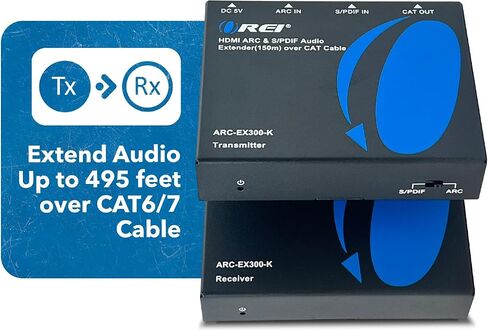 OREI Audio Over Cat6 Extender 990ft Coxial 5.1, PoC, Two-Way IR, DTS, LPCM in Kuwait