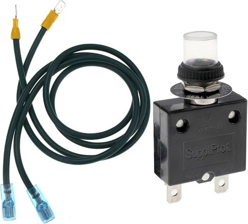 2pcs 20 Amps 125/250VAC Thermal Circuit Breaker,32VDC Quick Connect Terminals Manual Reset Fuse Teste Overload Protector Switch,Low Voltage Protection with Dust Cover and 12AWG Wires in Kuwait