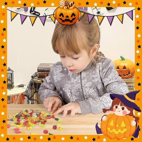 150 Pcs Mini Acrylic Halloween Vase Filler, 7 Style Fall Halloween Vase Filler Bin Filler Pumpkin Hat Skull Head Witch Boots Ghost Spider Fake Bones for Harvest Halloween Party Supply (Multicolor A) in Saudi Arabia