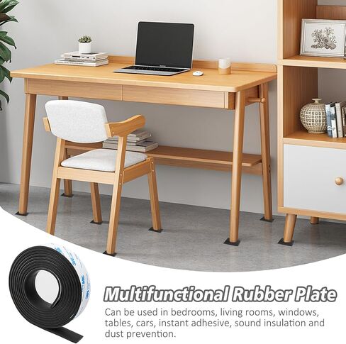 شريط مطاطي، شرائط مطاطية ذاتية اللصق، شرائط مطاطية صلبة، شرائط مطاطية DIY، Schalldämmung فعالة، Bodenschutz، stoßfest، Isolierung (1 "عرض × 1/8" سمك × 10 بوصات طول) in Saudi Arabia