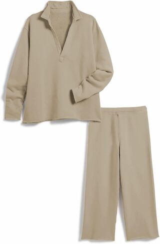 Feager Womens Slouchy Sets Two 2 Piece Lounge Wear 2024 Trendy Fashion Cute Clothes Trendy Cozy Travel Outfit in Saudi Arabia
