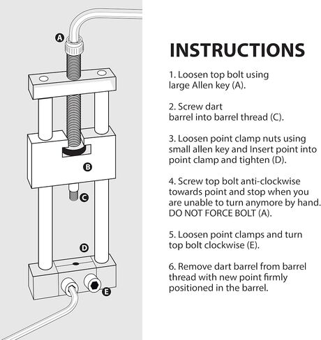 Harrows Easy Darts Re-Pointing Tool - Hand Held Repointer for Replacing Dart Points in Saudi Arabia