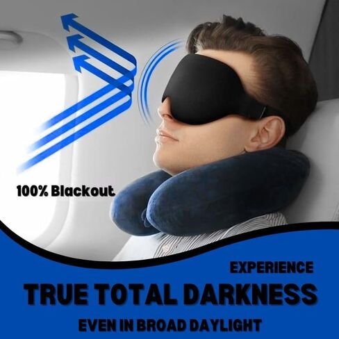 Premium American Sleepwear™ Sleep Mask - Memory Foam Eye Mask for Sleeping, Travel Sleep Mask, Comfortable Night Mask, Blindfold for Sleep, Light Blocking Sleeping Mask for Men and Women. in Saudi Arabia