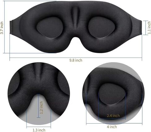 Premium American Sleepwear™ Sleep Mask - Memory Foam Eye Mask for Sleeping, Travel Sleep Mask, Comfortable Night Mask, Blindfold for Sleep, Light Blocking Sleeping Mask for Men and Women. in Saudi Arabia