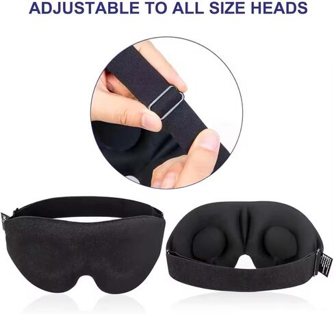 Premium American Sleepwear™ Sleep Mask - Memory Foam Eye Mask for Sleeping, Travel Sleep Mask, Comfortable Night Mask, Blindfold for Sleep, Light Blocking Sleeping Mask for Men and Women. in Saudi Arabia