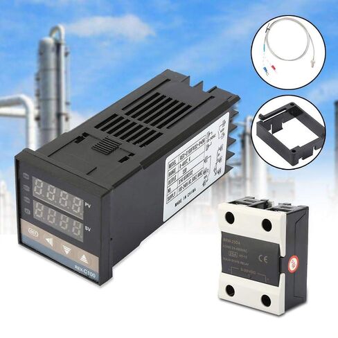 AC 110-240V Digital PID Temperature Controller Kits with 25A Solid-State Relay + 1m M6 K Type Thermocouple in Saudi Arabia