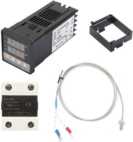 AC 110-240V Digital PID Temperature Controller Kits with 25A Solid-State Relay + 1m M6 K Type Thermocouple in Saudi Arabia