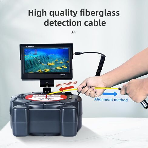 Sewer Camera with Locator,9inch 1080P HD Screen,Sewer Inspection Camera with 512Hz Transmitter and Receiver,16GB DVR Drain Snake Camera Self-Leveling (512hz-Self-leveling-Receiver, 40M/131ft) in Saudi Arabia