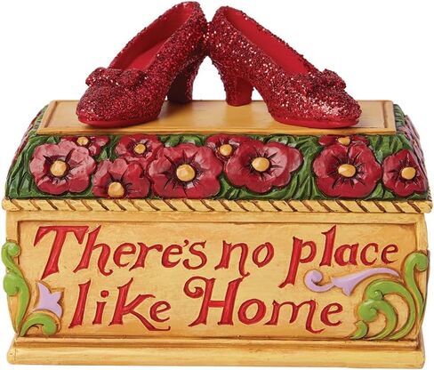 صندوق حلية مزخرف من Enesco the Wizard of Oz من Jim Shore Ruby Slippers، مقاس 3.54 بوصة، متعدد الألوان in Saudi Arabia