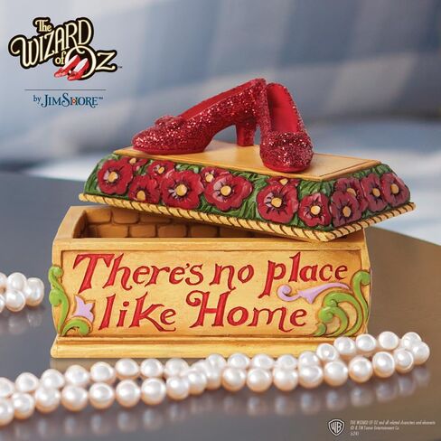 صندوق حلية مزخرف من Enesco the Wizard of Oz من Jim Shore Ruby Slippers، مقاس 3.54 بوصة، متعدد الألوان in Saudi Arabia