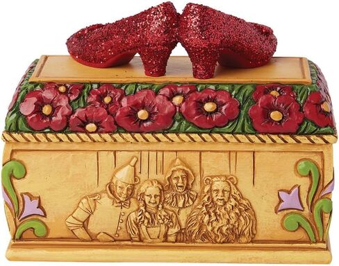 صندوق حلية مزخرف من Enesco the Wizard of Oz من Jim Shore Ruby Slippers، مقاس 3.54 بوصة، متعدد الألوان in Saudi Arabia