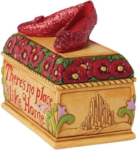 صندوق حلية مزخرف من Enesco the Wizard of Oz من Jim Shore Ruby Slippers، مقاس 3.54 بوصة، متعدد الألوان in Saudi Arabia