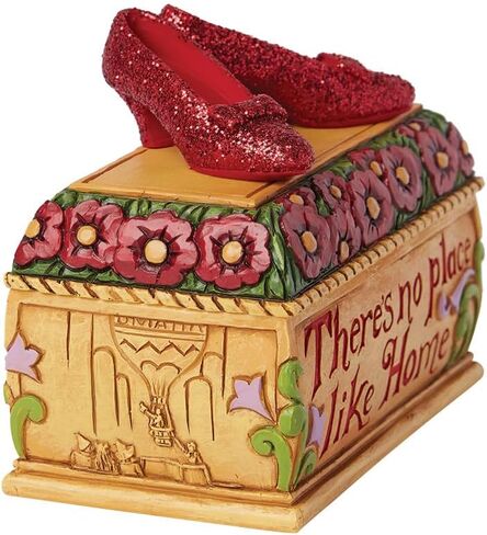 صندوق حلية مزخرف من Enesco the Wizard of Oz من Jim Shore Ruby Slippers، مقاس 3.54 بوصة، متعدد الألوان in Saudi Arabia