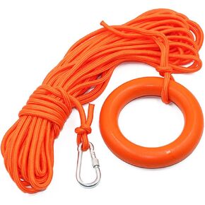 Water Floating Lifesaving Rope with Hand Ring, 98.4ft Professional Throwing Rope Rescue Lifeguard Lifeline for Swimming Boating Fishing Diving Snorkeling Water Sports Rescue