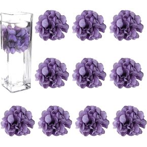 Floating Flowers for Floating Candle Centerpieces, 12pcs Purple Artificial Flower Head for Wedding Centerpieces - Purple