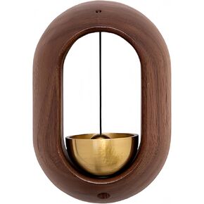 Magnetic Shopkeepers Bell for Door Opening, Black Walnut Wood Doorbell Welcome Wind Chime for Garden Home Office Entrance Restaurant Refrigerator Magnets