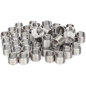50Pcs Thread Inserts Reducing Nut Stainless Steel Helicoil Type Coiled Wire Screw Wire Sleeve Fastener M10x1x1.5D