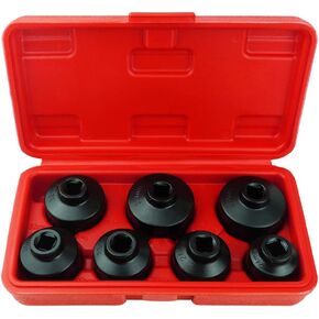 iBetter 7-Piece Oil Filter Wrench Set, Black, Aluminum, 24mm-38mm