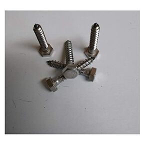 25-Pack 1/4 x 2 Hex Lag Screw 18-8 Stainless Steel BC-1432L188