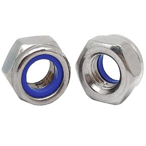 M8-1.25mm Pitch 304 Stainless Steel Left Hand Thread Hex Lock Nut-10pcs
