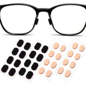 16 Pairs Eyeglass Nose Pads Foam Nose Cushion Anti Slip Adhesive Adjustable Nose Pads for Glasses Eyeglasses Stick on Plastic Frames Skin Color 1.5mm