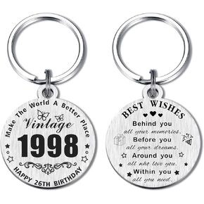 Resdink 25th Birthday Gifts for Women Men - 2024 Keychain for 25 Years old Her Him Birthday Present, Happy 25th Bady Key Chain in Kuwait