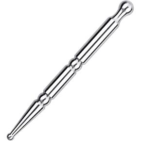 1 Pcs Stainless Steel Acupuncture Massage Pen, Double Headed Body Point Probe Pen Manual Deep Tissue Massage Tool for Facial Reflexology Massage and Full Body Meridian Pain Relief (Silvery)