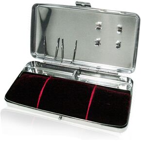 Acupuncture Case Stainless Steel Storage Holer Portable Medical Korea (Large)