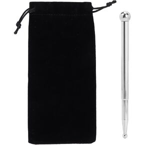 Stainless Steel Deep Tissue Massage Tool, Facial Reflexology Massage Tool Retractable Acupuncture Pen, Portable Ear Acupuncture Body Point Probe Massage Tool for Home Salon Beauty