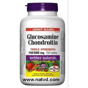 Webber Natural Glucosamine & Chondroitin, 750/600mg, 150 tabs