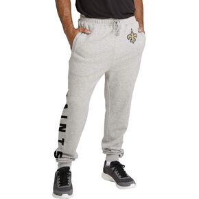 FOCO Men's Team Logo Soft Gray Woven Fashion Jogger Pants