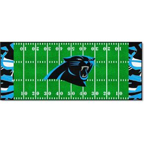 FANMATS 23217 NFL -Carolina Panthers Football Field Runner Rug - 30in. x 72in. Xfit Design