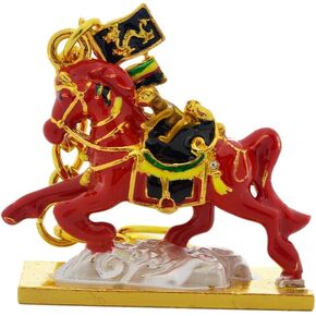 Feng Shui Red Victory Horse Keychain W Red String Bracelet W2392
