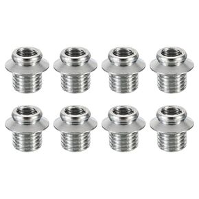 PATIKIL Thread Reducing Nut, 5 Pack M8 Male to M6 Fine Thread Female Gooseneck Hose Adapter Bracket Conversion Nut for Microphone Gooseneck Hose