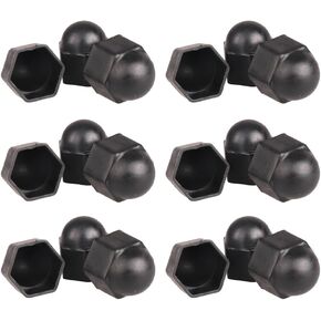 GSHLLO 20 Pcs Plastic Nut Protection Covers Dome Bolt Protection Caps Hex Nut Protective Caps Hexagonal Screw End Protector Caps M6 x 10mm