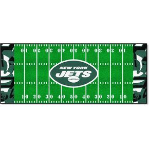 FANMATS 23393 NFL -New York Jets Football Field Runner Rug - 30in. x 72in. XFIT Design