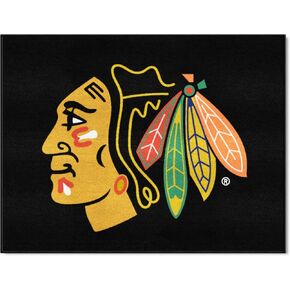 FANMATS 10368 Chicago Blackhawks All-Star Rug - 34 in. x 42.5 in. Sports Fan Area Rug, Home Decor Rug and Tailgating Mat