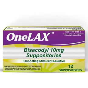 Bisacodyl 10mg Suppositories | 12count | Made in USA, White