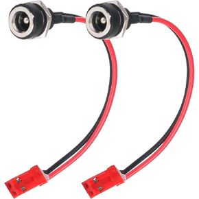2pcs Electric Scooter Charger Port for GOTRAX Charger Replacement Compatible with GOTRAX GXL V2, XR Elite, XR Ultra, Apex, Rival Electric Scooter - 2.5 mm ID Battery Charging Harness Replacement