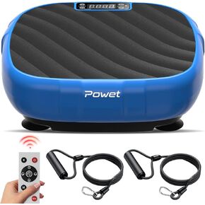 POWET Vibration Plate Exercise Machine, 99 Speed Levels Mini Whole Body Workout Waver Vibration Plate for Lymphatic Drainage with 5 Setting Modes for Shaping, Weight Loss, Toning