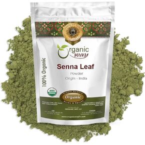 Organic Way Premium Grade Senna Leaf Powder (Cassia Angustifolia) - Organic & Kosher Certified | Super Food, Raw, Vegan, Non GMO & Gluten Free | USDA Certified | Origin - India (1 LBS / 16 Oz)