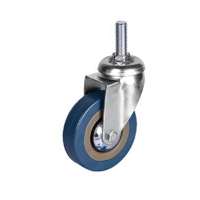 heyous Threaded Stem Swivel Casters (M10x30) Floor Insert Shopping Cart Wheel Replacement Swivel Foot Soft Rubber Suitable for Small Equipment Coffee Tables Plant Stands and Bookshelves