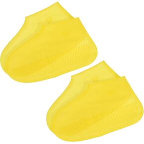 PATIKIL M Waterproof Silicone Shoe Covers, 2 Pairs Reusable Non-Slip Overshoes Rain Shoes Cover Protectors Galoshes for Outdoor Rain Snow, Blue